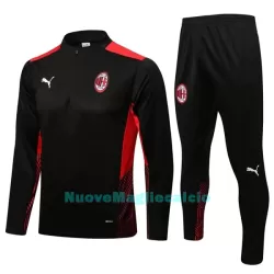 AC Milan Tute Felpe da Allenamento Uomo 1/4-Zip 2022-23 Nera AC Milan Tute Felpe da Allenamento Uomo 1/4-Zip 2022-23 Nera