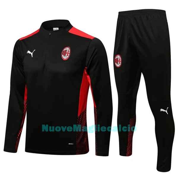 AC Milan Tute Felpe da Allenamento Uomo 1/4-Zip 2022-23 Nera