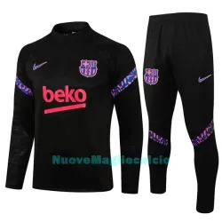 Barcellona Tute Felpe da Allenamento Bambino 1/4-Zip 2022-23 Nera Barcellona Tute Felpe da Allenamento Bambino 1/4-Zip 2022-23 Nera