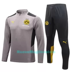 BVB Borussia Dortmund Tute Felpe da Allenamento Uomo 1/4-Zip 2022-23 Grigio Chiaro BVB Borussia Dortmund Tute Felpe da Allenamento Uomo 1/4-Zip 2022-23 Grigio Chiaro