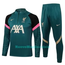 Liverpool Tute Felpe da Allenamento Bambino 1/4-Zip 2022-23 Verde Liverpool Tute Felpe da Allenamento Bambino 1/4-Zip 2022-23 Verde