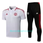 Manchester United Polo da Allenamento Uomo 2022-23 Bianco Rosso Bianco