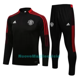 Manchester United Tute Felpe da Allenamento Bambino 1/4-Zip 2022-23 Rossa Nera Manchester United Tute Felpe da Allenamento Bambino 1/4-Zip 2022-23 Rossa Nera