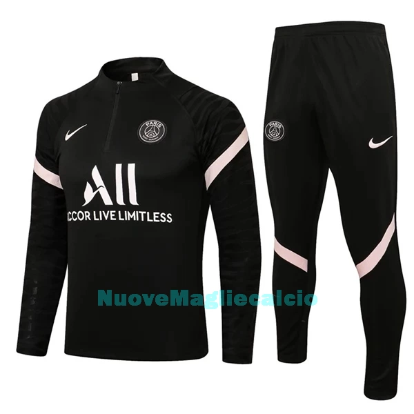 Paris Saint-Germain Tute Felpe da Allenamento Uomo 1/4-Zip 2022-23 Rosa Chiaro Nero