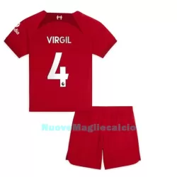 Completo calcio Liverpool Virgil 4 Bambino Primo 2022-23 Completo calcio Liverpool Virgil 4 Bambino Primo 2022-23