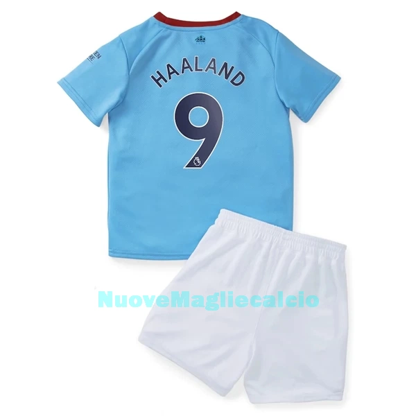 Completo calcio Manchester City Haaland 9 Bambino Primo 2022-23