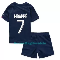 Completo calcio Paris Saint-Germain Mbappé 7 Bambino Primo 2022-23 Completo calcio Paris Saint-Germain Mbappé 7 Bambino Primo 2022-23