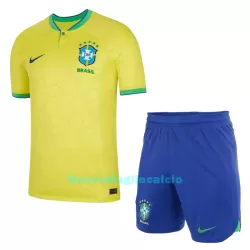 Completo calcio Brasile Bambino Primo Mondiali 2022 Completo calcio Brasile Bambino Primo Mondiali 2022
