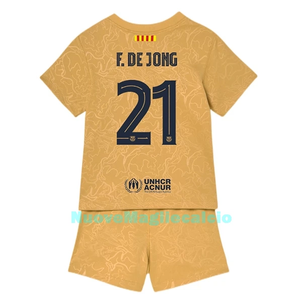 Completo calcio Barcellona Frenkie de Jong 21 Bambino Secondo 2022-23