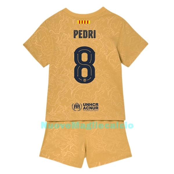 Completo calcio Barcellona Pedri 8 Bambino Secondo 2022-23