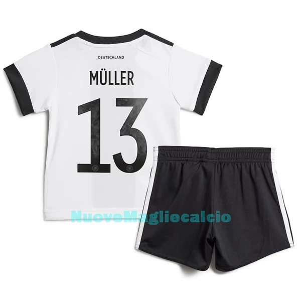 Completo calcio Germania Müller 13 Bambino Primo Mondiali 2022