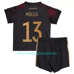 Completo calcio Germania Müller 13 Bambino Secondo Mondiali 2022 Completo calcio Germania Müller 13 Bambino Secondo Mondiali 2022