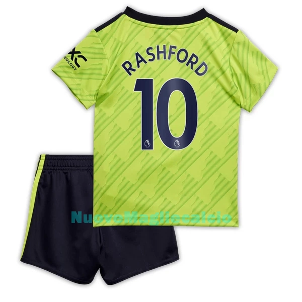 Completo calcio Manchester United Rashford 10 Bambino 3rd 2022-23