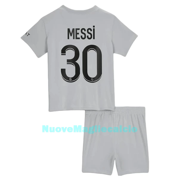 Completo calcio Paris Saint-Germain Messi 30 Bambino Secondo 2022-23