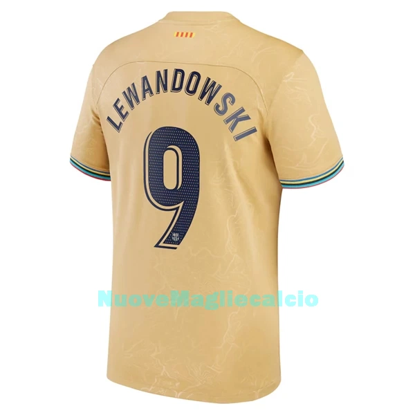 Maglia Barcellona Lewandowski 9 Uomo Secondo 2022-23