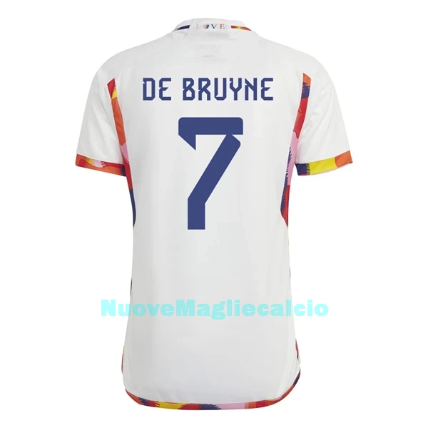 Maglia Belgio De Bruyne 7 Uomo Secondo Mondiali 2022