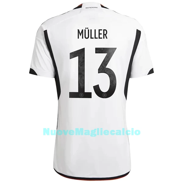 Maglia Germania Müller 13 Uomo Primo Mondiali 2022