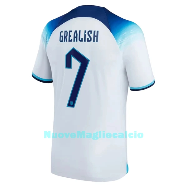 Maglia Inghilterra Grealish 7 Uomo Primo Mondiali 2022