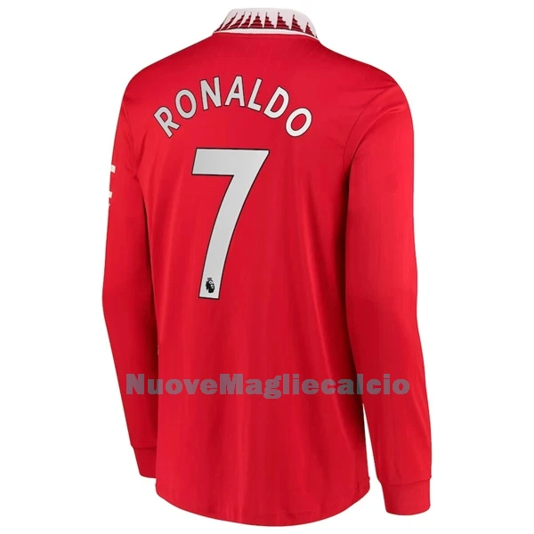 Maglia Manchester United Ronaldo 7 Uomo Primo 2022-23 Maniche Lunghe
