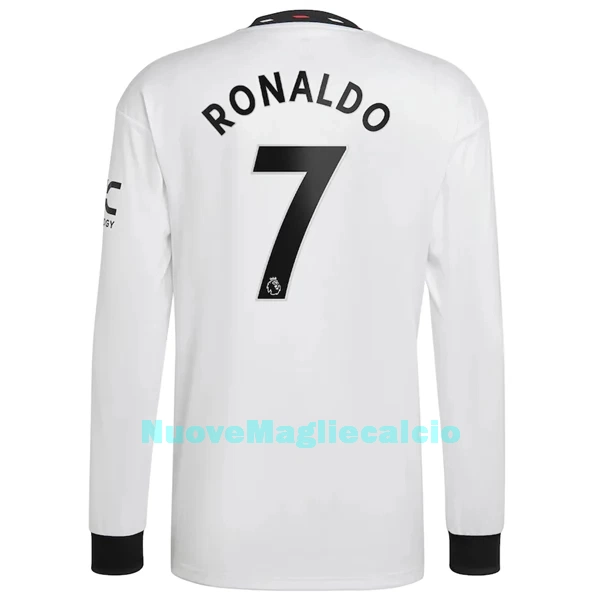 Maglia Manchester United Ronaldo 7 Uomo Secondo 2022-23 Maniche Lunghe