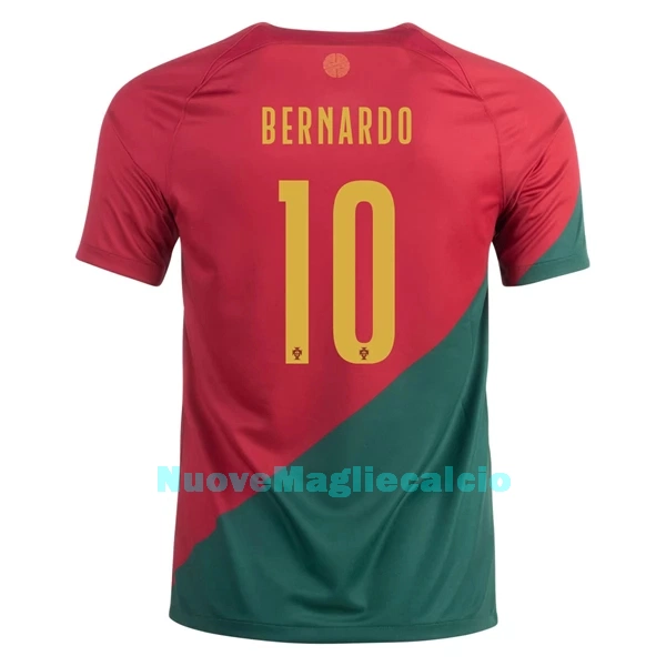 Maglia Portogallo Bernardo 10 Uomo Primo Mondiali 2022