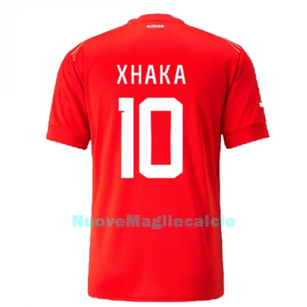 Maglia Svizzera Xhaka 10 Uomo Primo Mondiali 2022