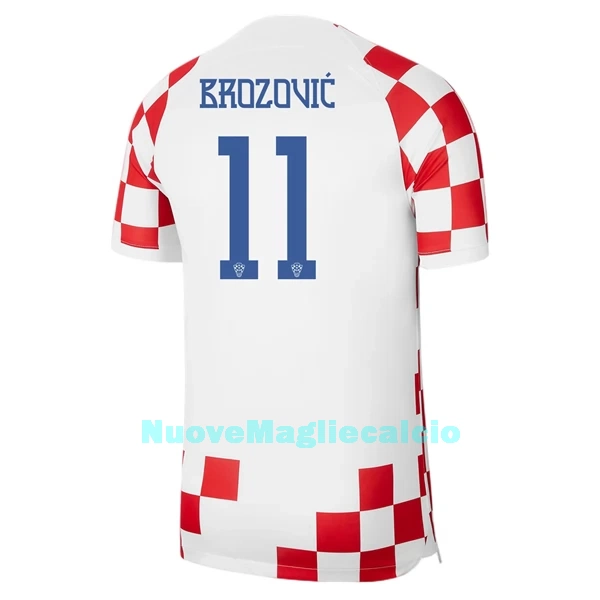 Maglia Croazia Brozovic 11 Uomo Primo Mondiali 2022