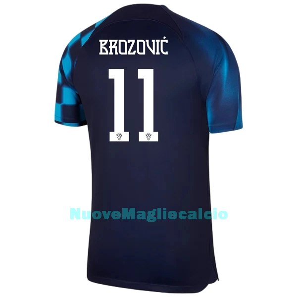 Maglia Croazia Brozovic 11 Uomo Secondo Mondiali 2022