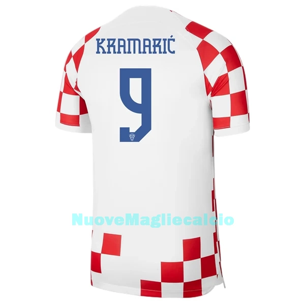 Maglia Croazia Kramaric 9 Uomo Primo Mondiali 2022