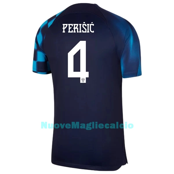 Maglia Croazia Perišić 4 Uomo Secondo Mondiali 2022