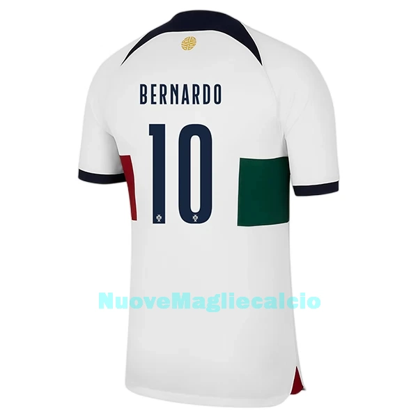 Maglia Portogallo Bernardo 10 Uomo Secondo Mondiali 2022