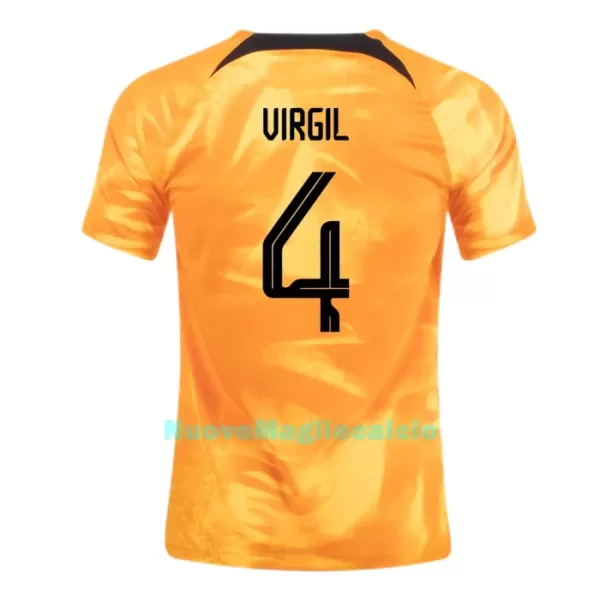 Maglia VIRGIL 4 Olanda Uomo Primo Mondiali 2022