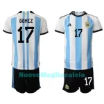 Completo calcio Argentina Alejandro Gomez 17 Bambino Primo Mondiali 2022