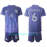 Completo calcio Argentina German Pezzella 6 Bambino Secondo Mondiali 2022