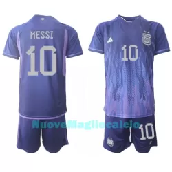 Completo calcio Argentina Lionel Messi 10 Bambino Secondo Mondiali 2022 Completo calcio Argentina Lionel Messi 10 Bambino Secondo Mondiali 2022