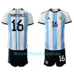 Completo calcio Argentina Lisandro Martinez 16 Bambino Primo Mondiali 2022
