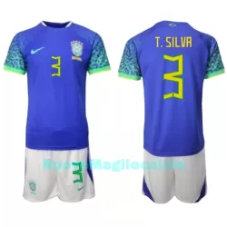 Completo calcio Brasile Thiago Silva 3 Bambino Secondo Mondiali 2022 Completo calcio Brasile Thiago Silva 3 Bambino Secondo Mondiali 2022