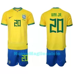 Completo calcio Brasile Vini JR 20 Bambino Primo Mondiali 2022 Completo calcio Brasile Vini JR 20 Bambino Primo Mondiali 2022