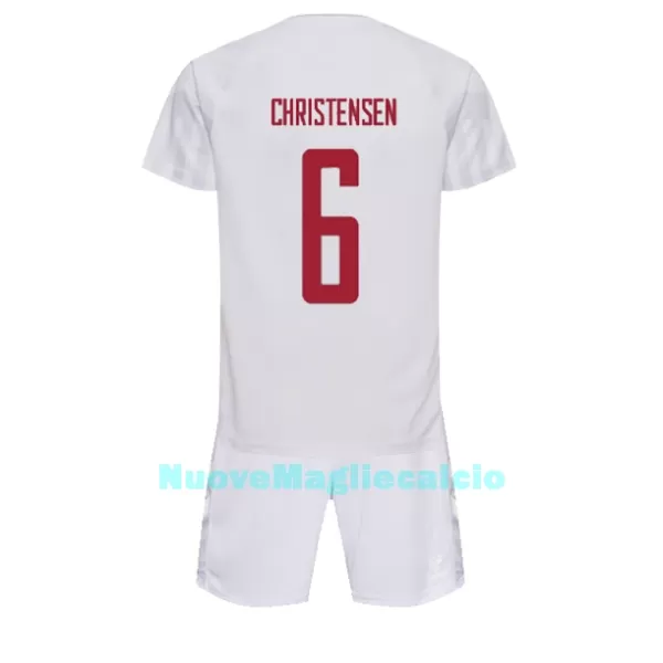 Completo calcio Danimarca Andreas Christensen 6 Bambino Secondo Mondiali 2022