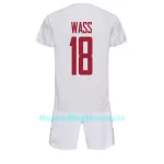 Completo calcio Danimarca Daniel Wass 18 Bambino Secondo Mondiali 2022
