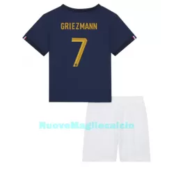 Completo calcio Francia Antoine Griezmann 7 Bambino Primo Mondiali 2022 Completo calcio Francia Antoine Griezmann 7 Bambino Primo Mondiali 2022