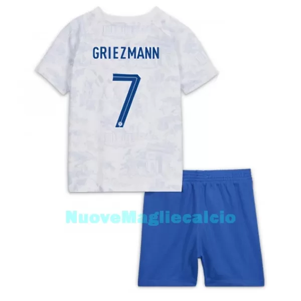 Completo calcio Francia Antoine Griezmann 7 Bambino Secondo Mondiali 2022