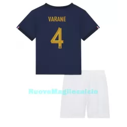 Completo calcio Francia Raphael Varane 4 Bambino Primo Mondiali 2022 Completo calcio Francia Raphael Varane 4 Bambino Primo Mondiali 2022