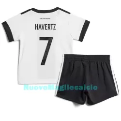 Completo calcio Germania Kai Havertz 7 Bambino Primo Mondiali 2022 Completo calcio Germania Kai Havertz 7 Bambino Primo Mondiali 2022