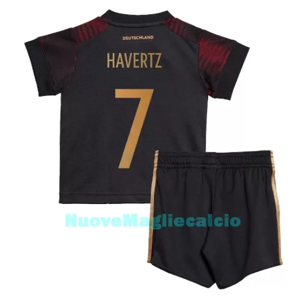 Completo calcio Germania Kai Havertz 7 Bambino Secondo Mondiali 2022