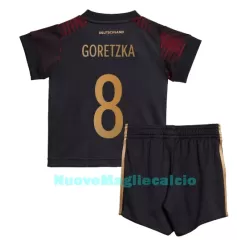 Completo calcio Germania Leon Goretzka 8 Bambino Secondo Mondiali 2022 Completo calcio Germania Leon Goretzka 8 Bambino Secondo Mondiali 2022