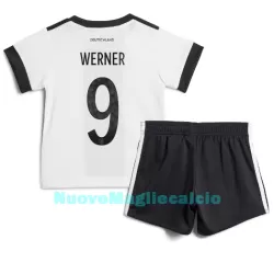 Completo calcio Germania Timo Werner 9 Bambino Primo Mondiali 2022 Completo calcio Germania Timo Werner 9 Bambino Primo Mondiali 2022