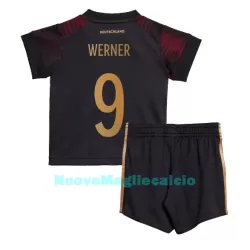 Completo calcio Germania Timo Werner 9 Bambino Secondo Mondiali 2022 Completo calcio Germania Timo Werner 9 Bambino Secondo Mondiali 2022