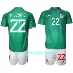 Completo calcio Messico Hirving Lozano 22 Bambino Primo Mondiali 2022