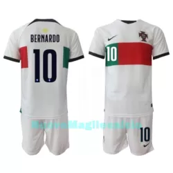Completo calcio Portogallo Bernardo Silva 10 Bambino Secondo Mondiali 2022